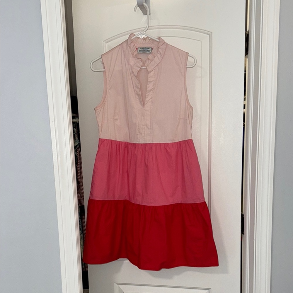 Vineyard Vines Kentucky Derby Sleeveless Pink and Red Dress